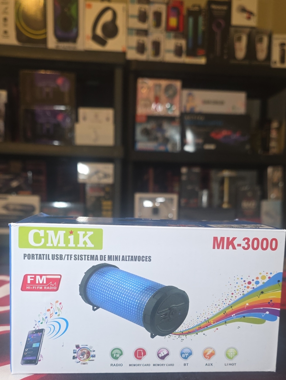 MK-3000 Portable Bluetooth Speaker - Black LED LIGHTS